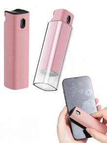 SHEIN 1 Stück Bildschirmreiniger mit Sprüh- und Wischfunktion, inklusive transparenter Schutzhülle, geeignet für alle Mobiltelefone, Laptops und Tablets