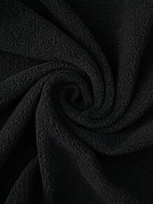 GlowEve 女士纽扣饰边抓绒上衣 - 黑色 - 查看 6