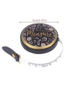 1 Piece Of 1.5-Meter Portable Telescopic Retro PU Leather Mini Tape Measure Retro Measuring Scale Retro Sewing Centimeter Inch Drum Scale