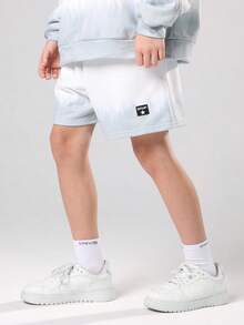 SUMWON 男童扎染卫衣短裤套装，休闲套头衫，圆领长袖，秋冬款 - 彩色 - 查看 4