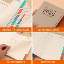 SHEIN 2026 A5 Grand Standard Plan Calendar Planning ,Comes With Stickers,High Quality PU Leather (January December) Daily, Weekly, And Monthly Agendas, 100g Of Paper, 365 Day To-Do List, Planner's Selection, Perfect Gift!, School Supplies,Back To School - A5 - View 17