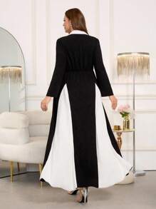 Ellevyn Vestidos de mujer talla grande, elegantes con bloque de color, cuello de solapa, vestidos de oficina para otoño e invierno, atuendos de oficina para maestras, ropa de oficina para mujeres de talla grande, atuendos de festival para ropa de otoño de mujeres, atuendos para salir, vestidos para mujeres, vestidos elegantes de otoño para mujeres, vestidos elegantes para mujeres de talla grande, vestidos largos para mujeres de talla grande, vestidos de manga larga