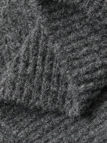 DAZY Women's Korean Style Ruffle Collar Bowknot Long Sleeve Casual Sweater, Autumn/Winter - Grey - View 8