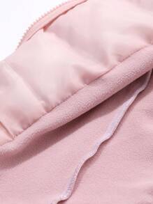 DAZY Áo khoác nữ dáng ôm, cổ đứng, tay áo nối liền, đệm, thu/đông, quần áo mùa đông cho nữ, áo khoác mùa đông cho nữ - Hồng - Xem 5