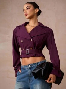 Lumalex Thu Hè Tiền Cũ Lấp Lánh Kỳ Nghỉ Tiệc Tùng Lễ Hội Rave Đi Chơi Kỳ Nghỉ Bohemian BOHO Biển Bãi Biển Nóng Ngoài Trời Nhiều Lớp Phong Phú Mùa Cưới Tiệc Tiệc Trưởng Thành Vai Đệm Cinched Phóng Đại Eo Ve Áo Ngắn Áo Khoác Trench Thường Ngày Hai Hàng Khuy Áo Khoác Blazer Nữ Áo Khoác Blazer Nữ Áo Khoác - Màu tím - Xem 7