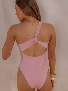 Aralina 女士秋冬休闲 Y2K 单肩波西米亚风紧身衣，带金色饰边，非常适合外出装、教师装和乡村音乐会装 - 粉色 - 查看 2