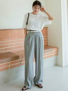 DAZY Heart Cut Drop Shoulder Tee - White - View 6