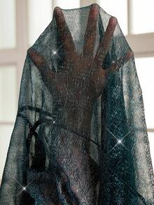 大码女式金属色袖可转换长款透视衬衫，时尚派对外出长袖上衣，女士秋季时尚上衣，适合秋季派对穿着。 - 彩色 - 查看 6