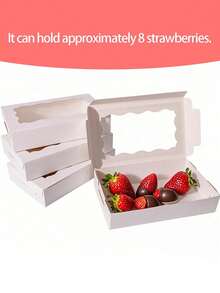 SHEIN 20PCS/10PCS/1PC Window Cake Box Biscuit Box With Window Bread Box Cake Box Pretzel Box Suitable For Wedding Baby Shower Party Christmas - Multicolor - View 8