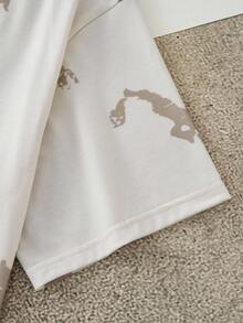 Discovery X SHEIN Men's Letter & Mountain Graphic Round Neck Short Sleeve T-Shirt