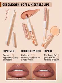 SHEGLAM Soft 90'S Glam Lip Liner And Lip Duo Set-Moody Taupe Lip Set