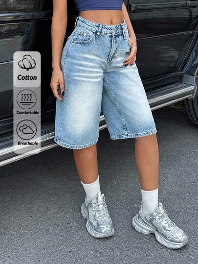EURMUSE Summer Casual Washed Loose Denim Shorts Women S Clothes Woman S Summer Clothes Women Plus Clothing Shorts Women Jeans Plus Size Women Short Set