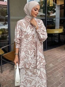 DAZY Women Two Pieces Outfits For Daily Wear Fall/Winter Modest Fashion - Khaki - View 3