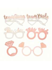 SHEIN Bộ 25 món trang trí tiệc chủ đề cô dâu tương lai màu vàng hồng, phụ kiện chụp ảnh cho tiệc độc thân, đám cưới, tiệc lễ hội. - Nhiều màu - Xem 8