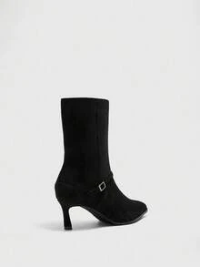 CUCCOO BIZCHIC New Pointed Toe Side Zipper Fashion Versatile Thin Heel Women Ankle Boots