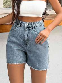 EURMUSE 100%Cotton Light Wash Raw Edge And Back Label - Light Wash - View 4