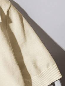 Franclia Áo len cổ polo mềm mại phong cách Hàn Quốc mới, dễ mặc và đi làm, phù hợp cho mùa hè dành cho nữ - Màu be - Xem 3