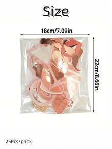SHEIN Bộ 25 món trang trí tiệc chủ đề cô dâu tương lai màu vàng hồng, phụ kiện chụp ảnh cho tiệc độc thân, đám cưới, tiệc lễ hội. - Nhiều màu - Xem 5