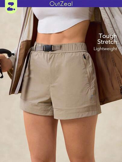 OutZeal Women Water-Resistant Stretch Adjustable Belt Cargo Pocket Outdoor Shorts Hiking Daily Casual