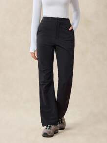 OutZeal Women Outdoor Black Pants Camping Hiking Water-Resistant Stretch Slim-Fit Flared Leg With Pockets - Black - View 6