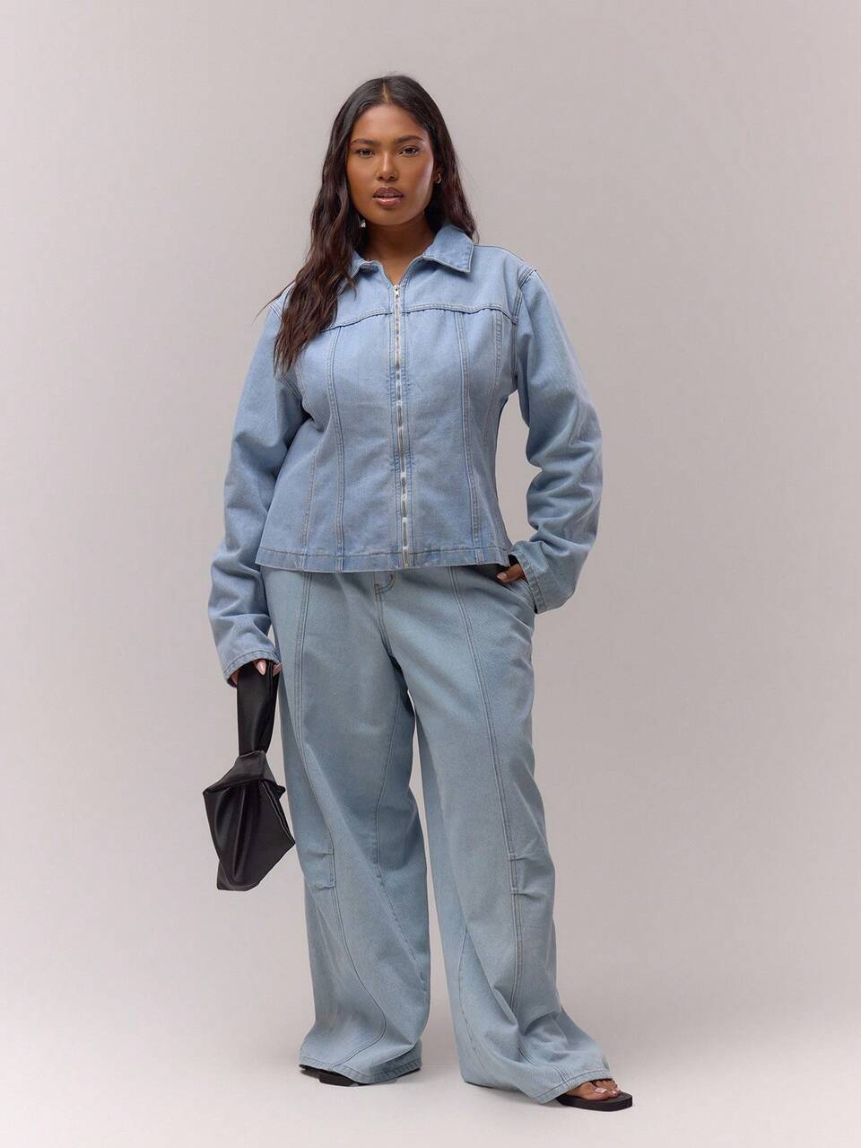 Curve Super Bleached Balloon Fit Pintuck Jeans Cute Holiday Elegant Classy Coolgirl Casual Lounge Jeans For Women