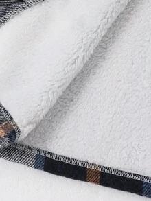 1 Áo khoác lông cừu lót kẻ caro cho bé trai, đa năng và thoải mái, thích hợp mặc hàng ngày, chơi ngoài trời, du lịch, mùa xuân/thu, mùa tựu trường - Nhiều màu - Xem 8