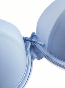 SHEIN Bộ 2 chiếc áo ngực cúp ngực satin tối giản kiểu Pháp - Nhiều màu - Xem 9