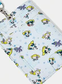 THE POWERPUFF GIRLS X SHEIN Porte-cartes et mignon avec motif à bulles