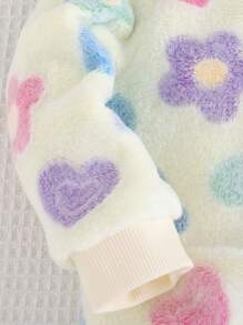 Cozy Pixies 两件套女童碎花印花保暖内衬圆领长袖卫衣和松紧腰九分裤 - 彩色 - 查看 5