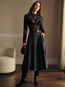 MOTF PREMIUM 褶皱斜口袋裙