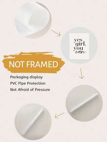 1 件无框帆布艺术现代女性赋权墙饰是的女孩你可以励志名言印刷品适合少女房间宿舍办公室书房毕业礼物 - 黑與白 - 查看 4