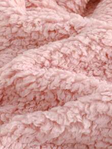 Cozy Pixies Baby Girl Thickened Knitted Strawberry Pattern Hooded Long Sleeve Tie-Waist Robe Fall Winter - Pink - View 7
