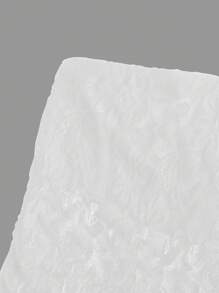 SHEIN EZwear 白色女士性感休闲蕾丝面料不对称下摆紧身抹胸上衣，适合夏季 - 白色 - 查看 3