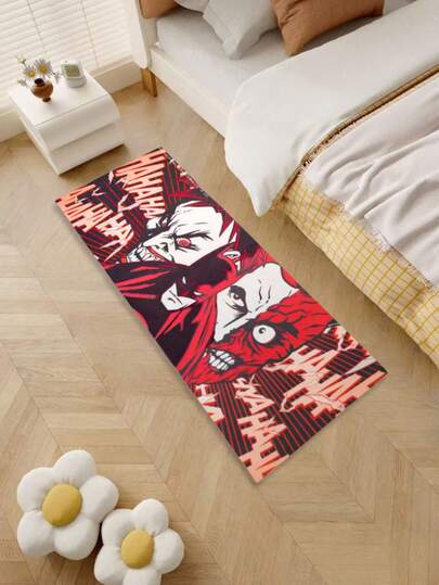 BATMAN X SHEIN Diatomite Bath Mat Absorbent Bathroom Rug, Non-Slip Kitchen Floor Mat With Superhero Character Design