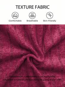 FavEase 女式纯色方领露背开衩扭腰背部设计无袖长裙女装 - 玫紅色 - 查看 4