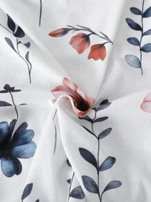Tween Girl Casual Floral & Plant Print Long Sleeve T-Shirt Fall Winter - Multicolor - View 4