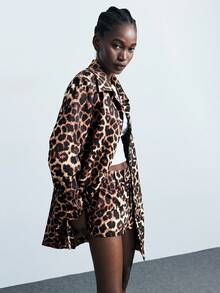 Maija Women's Retro Casual Front Button Loose Long Sleeve Jacket In Fall/Winter - Brown - View 6