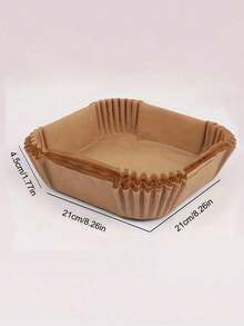 50/100 Blatt Hochwertiges Luftfritteuse Papier - Verdickt, Antihaftbeschichtet, Geeignet Für Luftfritteusen Von 2-8 L - Essenzielles Küchen- Und Gastronomie-Zubehör Zum Frittieren, Backen Und Für Mikrowellenöfen, Praktisches Luftfritteuse Papier, Unerlässlich Für Das Backen Von Kuchen - Multicolor - View 3