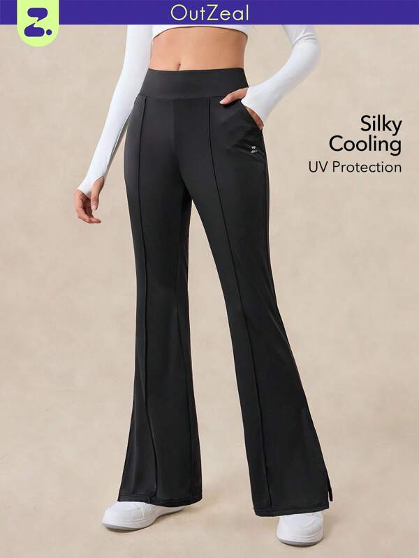OutZeal Pantalones acampanados con abertura, de tacto fresco y suave, con protección UV, para uso diario y vacaciones