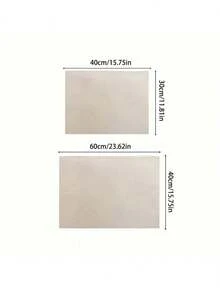 SHEIN 1 Tấm lót phơi bát đĩa thiết kế đơn giản, chống trượt, dùng cho nhà bếp, thấm hút nước nhanh khô, thích hợp sử dụng với giá phơi bát đĩa. - Màu be - Xem 2