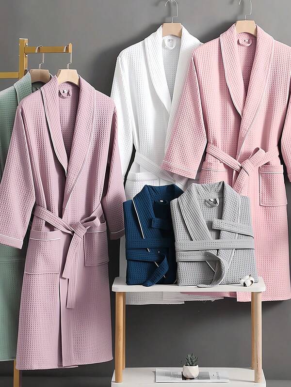 SHEIN 1 قطعة بشكل مربع مبطن من القطن النقي، بشكل فضفاض، متعدد الألوان، لاستخدام الحمام والفنادق والسبا، ماص للماء وسريع التجفيف، مناسب للرجال والنساء، لفصلي الربيع والصيف، مستلزمات حمام ومنزلية