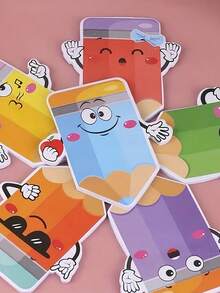 SHEIN 6 件铅笔便签、动物便签、可爱自粘笔记本、趣味粘性便签、适用于学生、教室、学校、办公室、礼物、返校、学校用品、学校、便签、美观学校用品、文具 - 彩色 - 查看 2