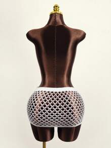 Zestiva 鏤空沙灘纏腰式半身裙不附比基尼 - 白色 - 查看 2