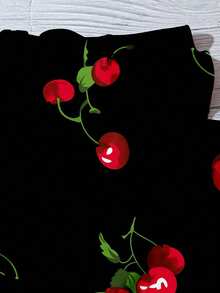 Mellowie VCAY Vacation Cute Cherry Print Loose Casual Plus Size Women Shirts, Suitable For Summer Cherry Shirt Women Cherry Print Blouse Women Blouses Summer,Going Out Tops Autumn And Winter Chic Blouses For Women