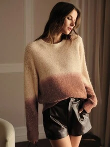 MOTF PREMIUM OMBRE PULLOVER SWEATER FOR AUTUMN & WINTER - Multicolor - View 7