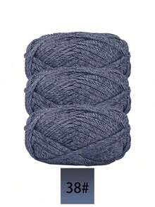 3pcs Polyester Satin Ribbon Yarn Bundle, Approximately 300g, Multi-Color And Mixed Color Self Peeling Gauze, Knitted Yarn, Colored Cloth, T-Shirt Yarn Fabric - Used For DIY Crochet Slippers, Bags, Storage Baskets Production - Multicolor - View 37