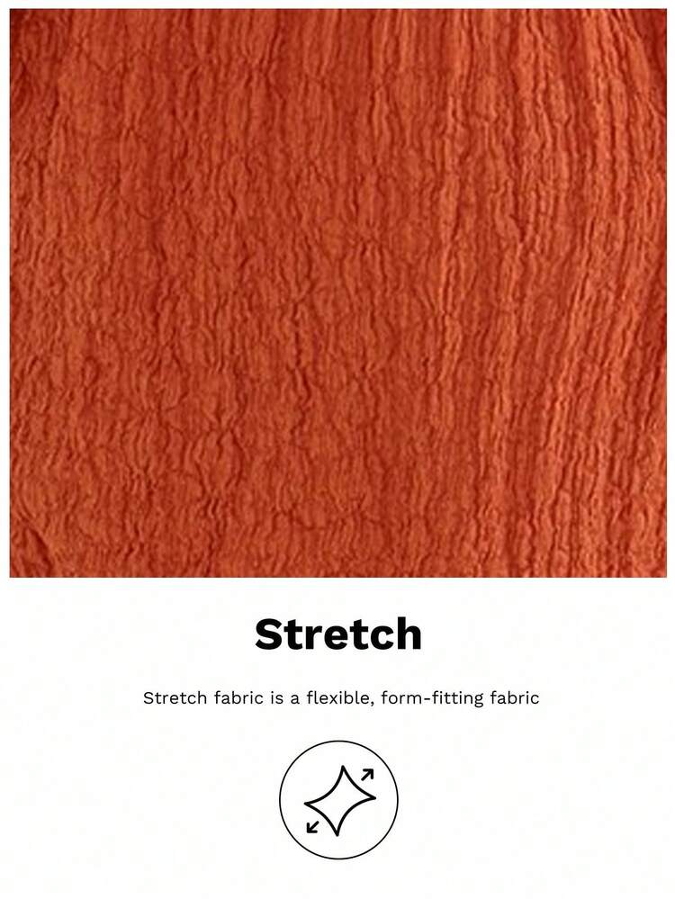 SHEIN Maija 2 Stück/Set Damen einfache Textur Einfarbig Off-Shoulder Crop Top & Shorts