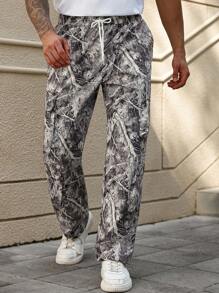Manfinity Homme Herren Große Größen Lässig Retro Camouflage Hose, für den Herbst - Verschiedenfarbig - Übersicht 3