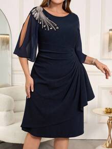 Ellevyn Váy quấn đính cườm và sequin thanh lịch cỡ lớn Váy cho nữ Váy cho nữ Váy thu thanh lịch cho nữ Váy thanh lịch cho nữ Váy cỡ lớn Váy thu Váy thu Váy cho nữ Váy dự tiệc ngắn Trang phục Halloween Quần áo cỡ lớn cho phụ nữ Trang phục lễ hội cho phụ nữ Trang phục phương Tây cho phụ nữ Quần áo mùa đông Quần áo mùa thu của phụ nữ Trang phục đi chơi Trang phục lễ hội - Màu xanh hải quân - Xem 6