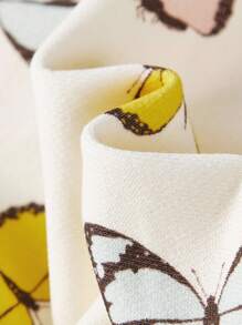 Cozy Pixies Đứa bé gái In bướm Áo len & Quần nỉ - Màu be - Xem 6